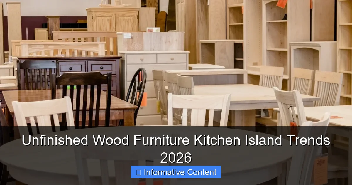 Unfinished Wood Furniture Kitchen Island Trends 2026