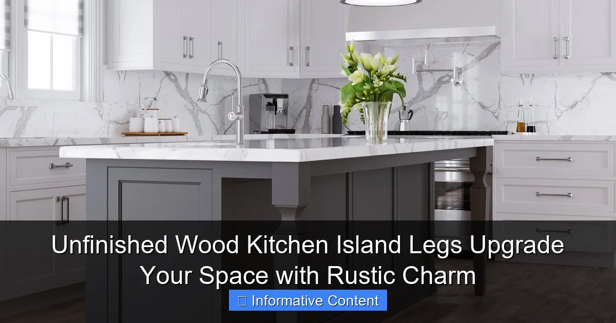 Unfinished Wood Kitchen Island Legs Upgrade Your Space with Rustic Charm
