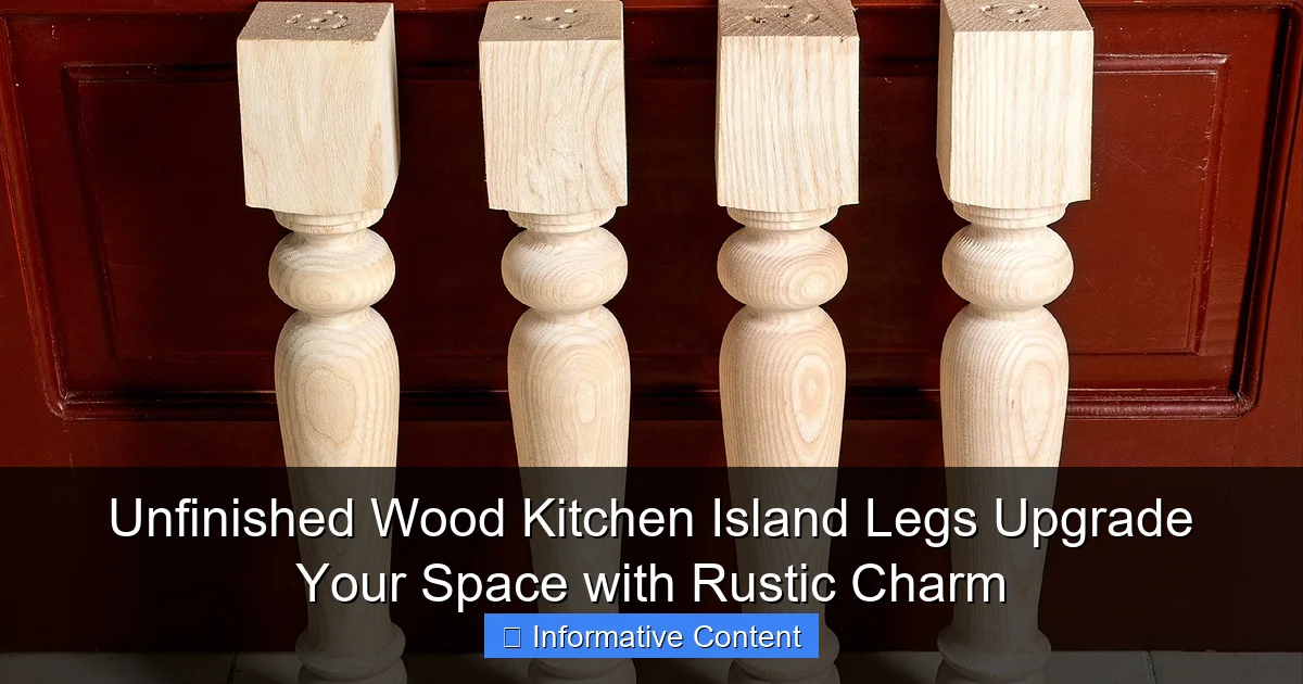 Unfinished Wood Kitchen Island Legs Upgrade Your Space with Rustic Charm