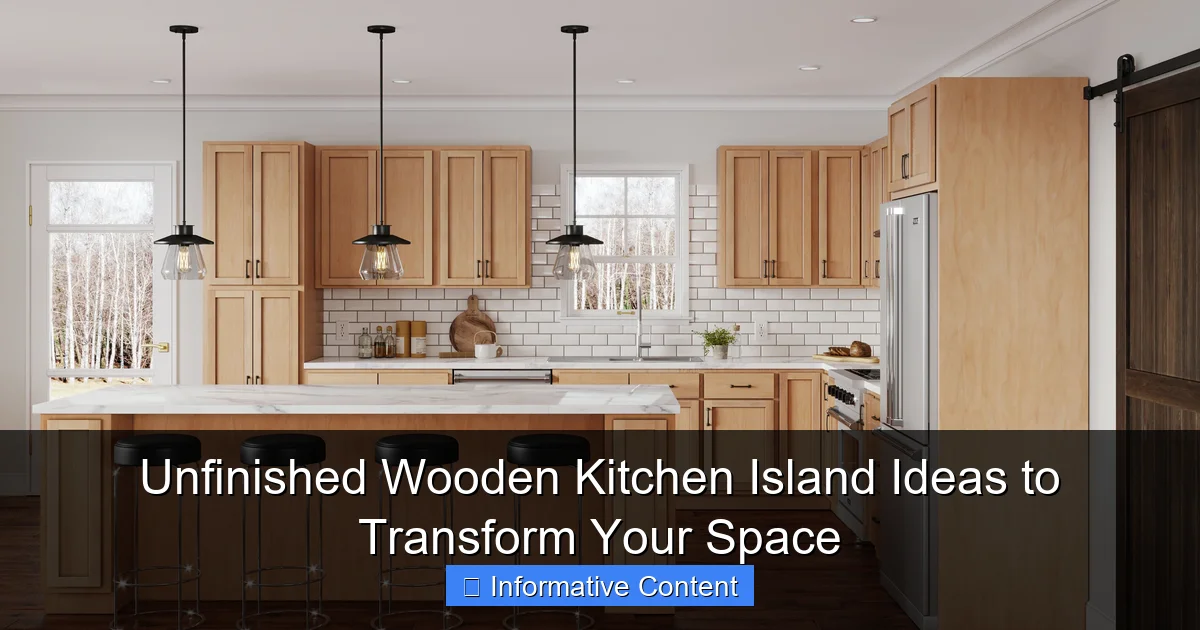 Unfinished Wooden Kitchen Island Ideas to Transform Your Space