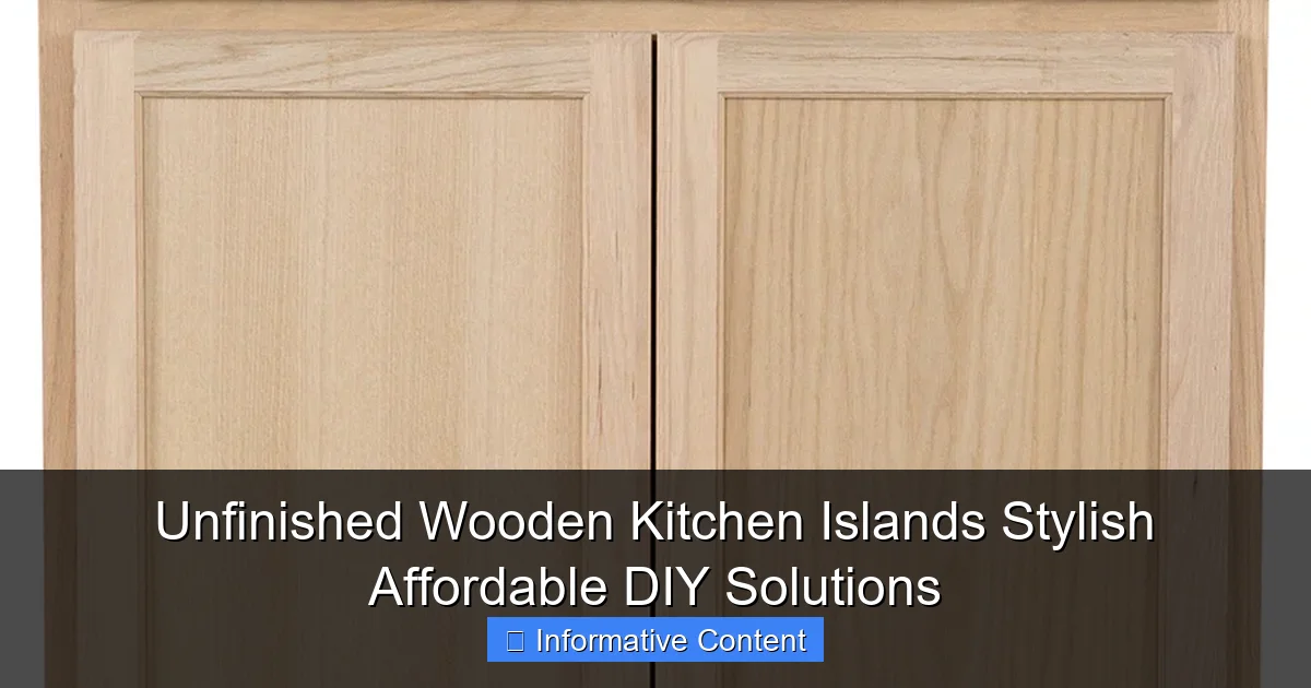 Unfinished Wooden Kitchen Islands Stylish Affordable DIY Solutions