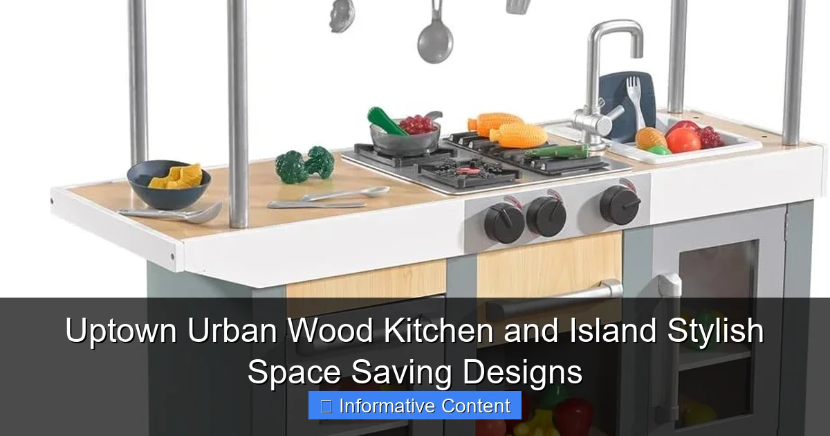 Uptown Urban Wood Kitchen and Island Stylish Space Saving Designs