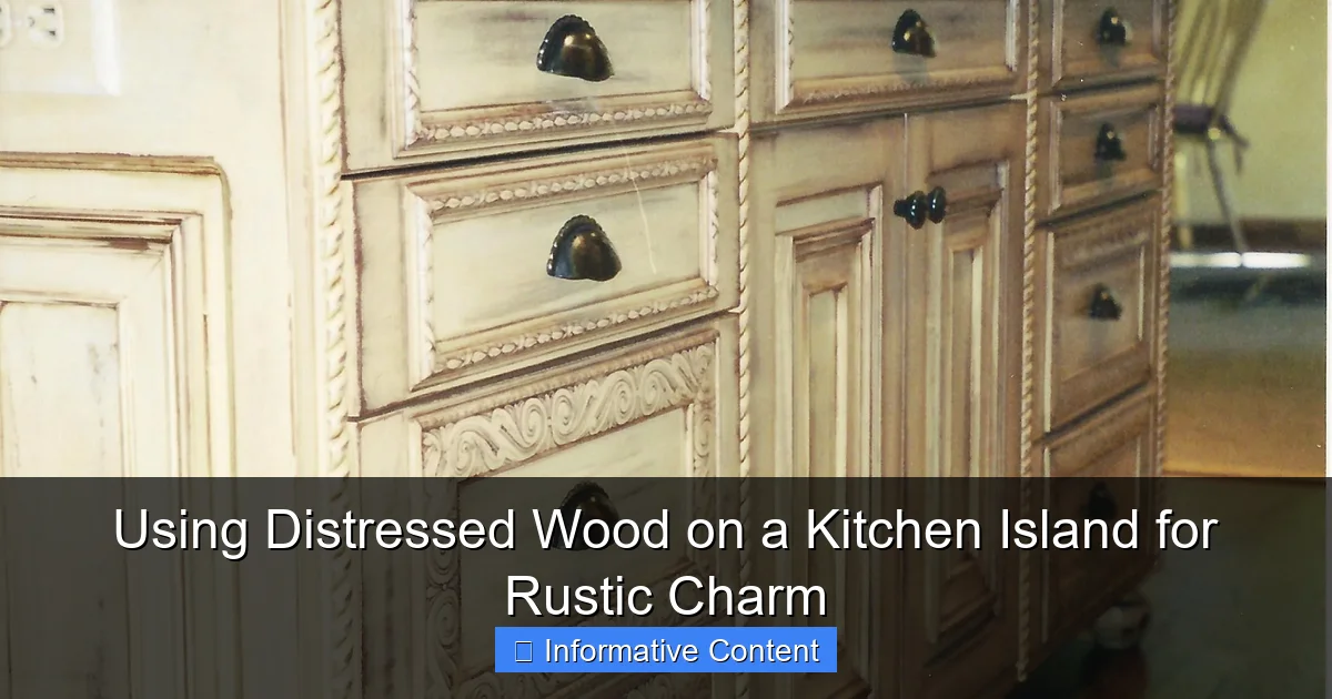 Using Distressed Wood on a Kitchen Island for Rustic Charm