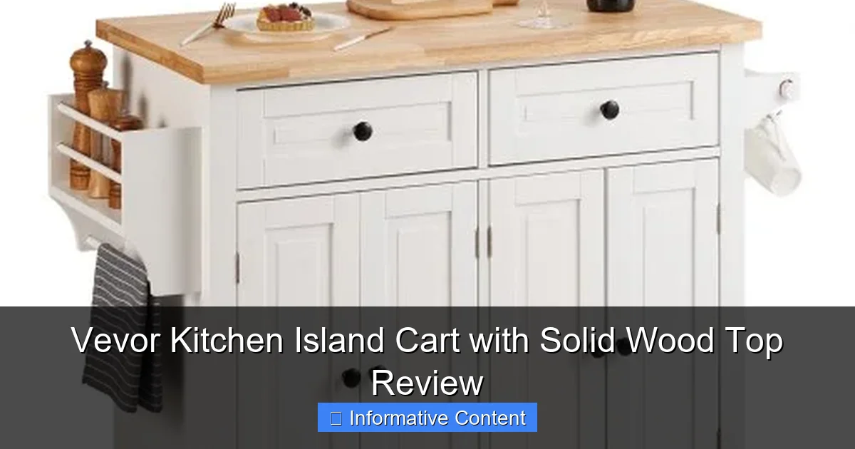 Vevor Kitchen Island Cart with Solid Wood Top Review