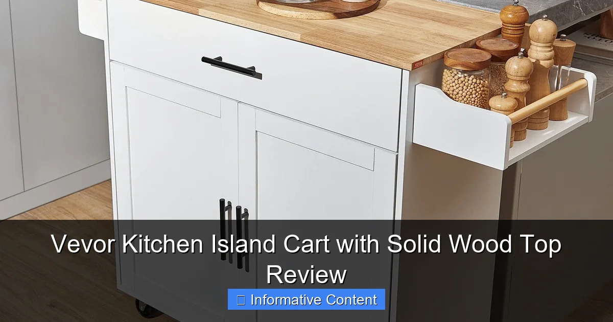 Vevor Kitchen Island Cart with Solid Wood Top Review