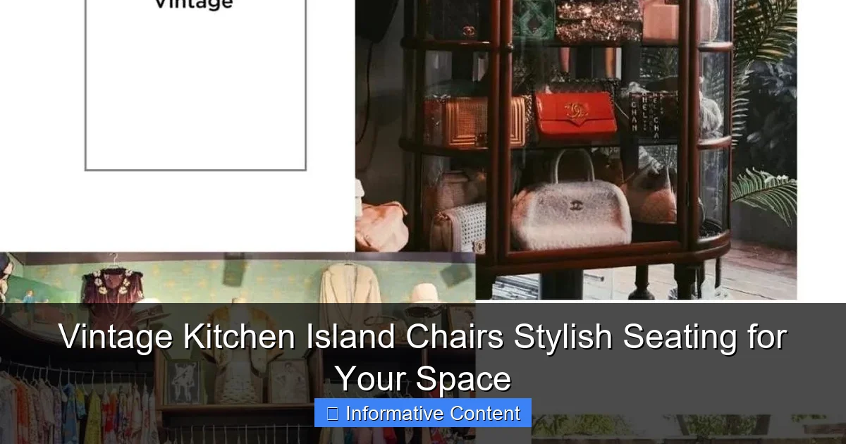 Vintage Kitchen Island Chairs Stylish Seating for Your Space