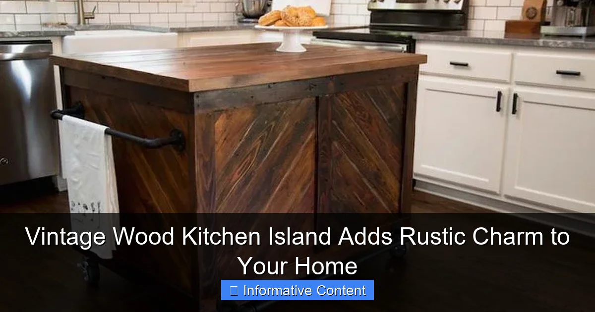 Vintage Wood Kitchen Island Adds Rustic Charm to Your Home