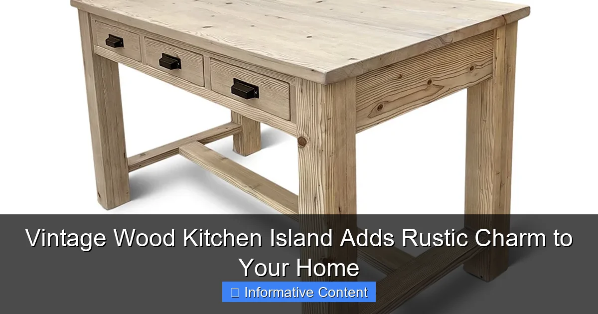 Vintage Wood Kitchen Island Adds Rustic Charm to Your Home