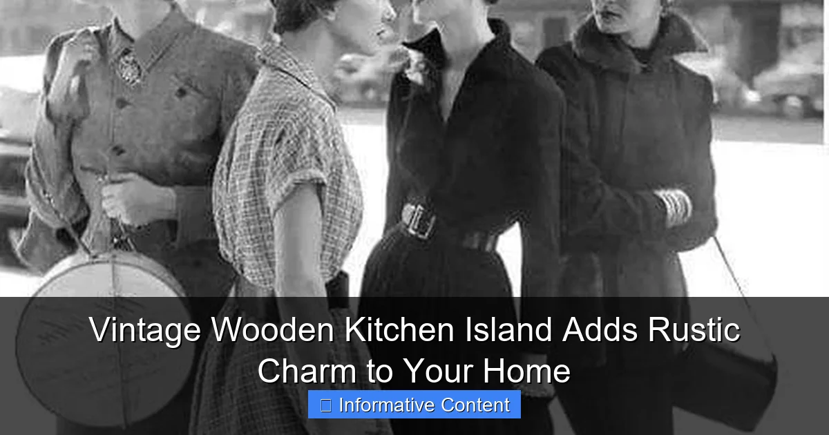 Vintage Wooden Kitchen Island Adds Rustic Charm to Your Home
