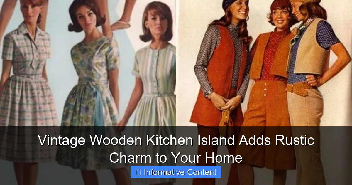 Vintage Wooden Kitchen Island Adds Rustic Charm to Your Home
