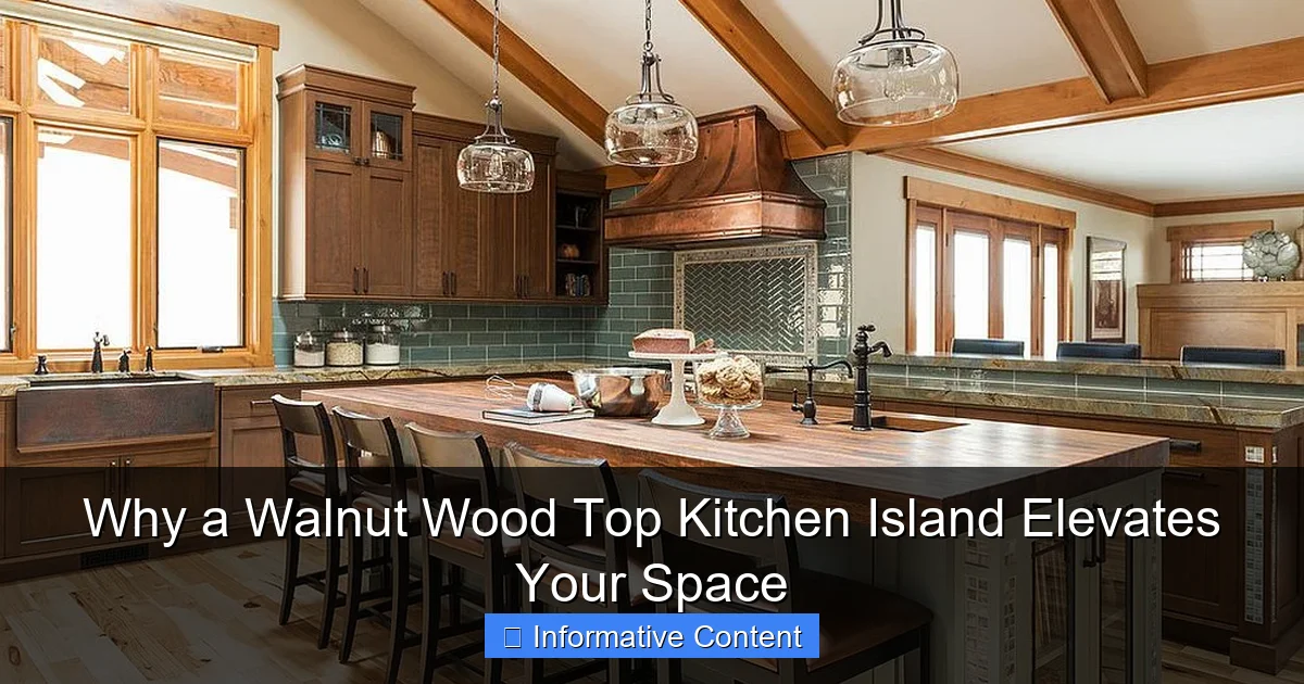 Why a Walnut Wood Top Kitchen Island Elevates Your Space