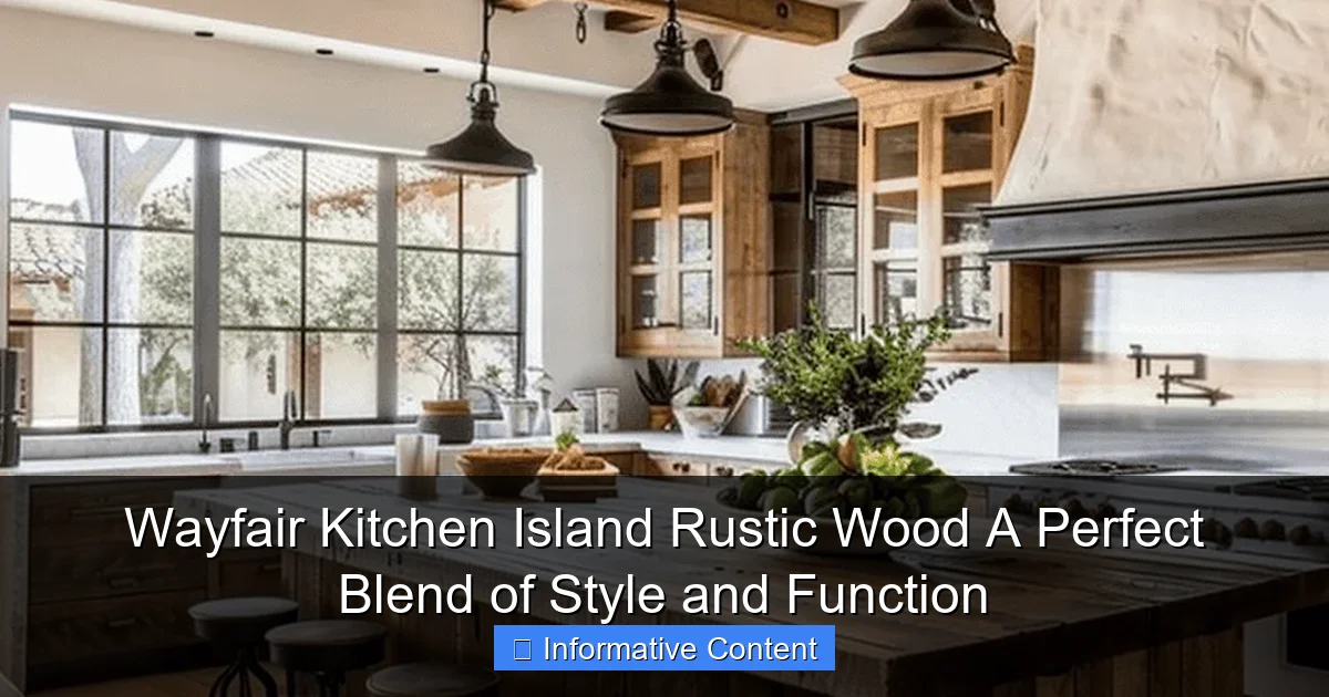 Wayfair Kitchen Island Rustic Wood A Perfect Blend of Style and Function
