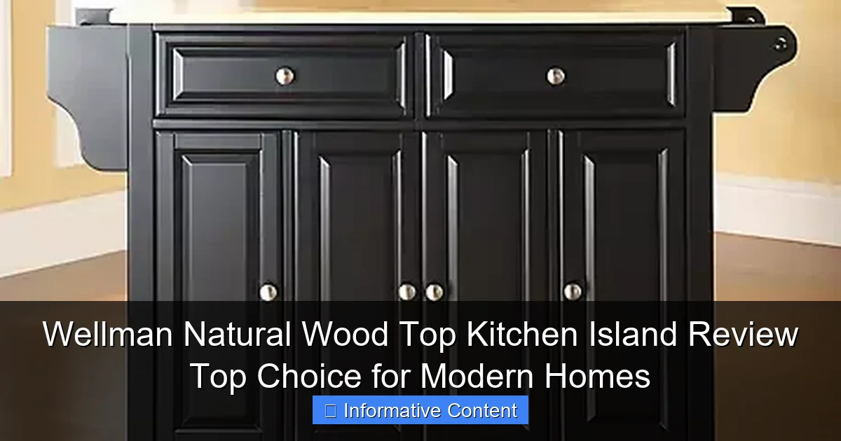 Wellman Natural Wood Top Kitchen Island Review Top Choice for Modern Homes