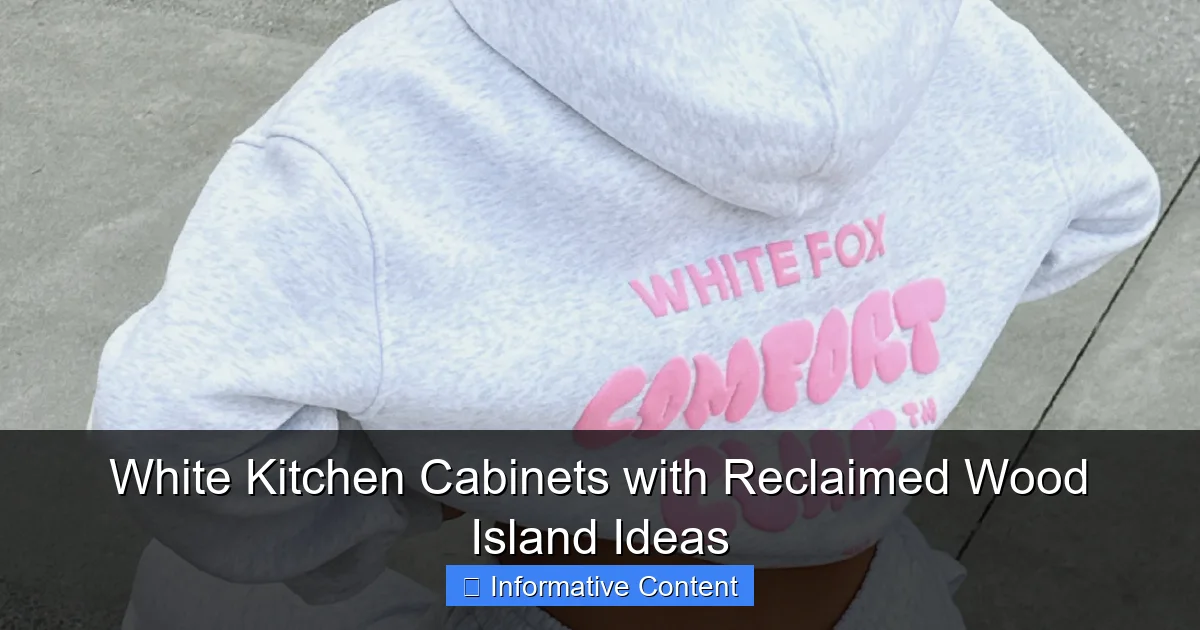White Kitchen Cabinets with Reclaimed Wood Island Ideas