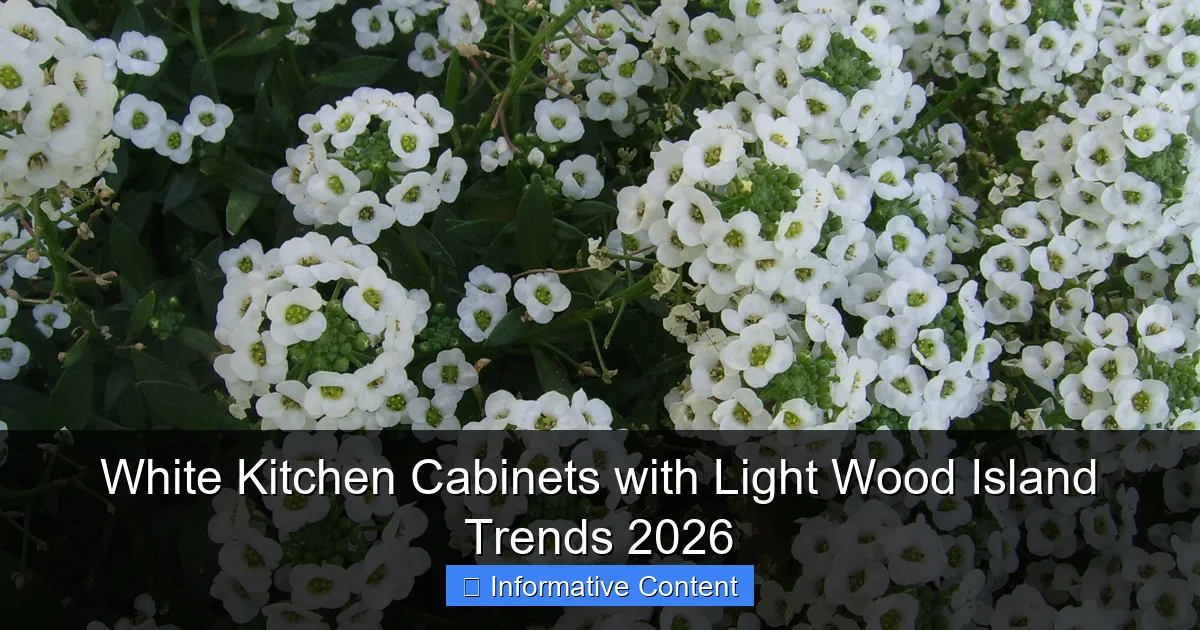 White Kitchen Cabinets with Light Wood Island Trends 2026