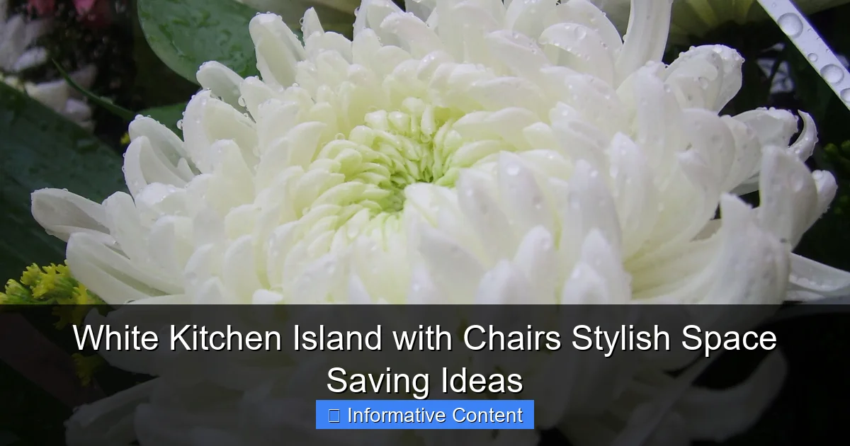 White Kitchen Island with Chairs Stylish Space Saving Ideas