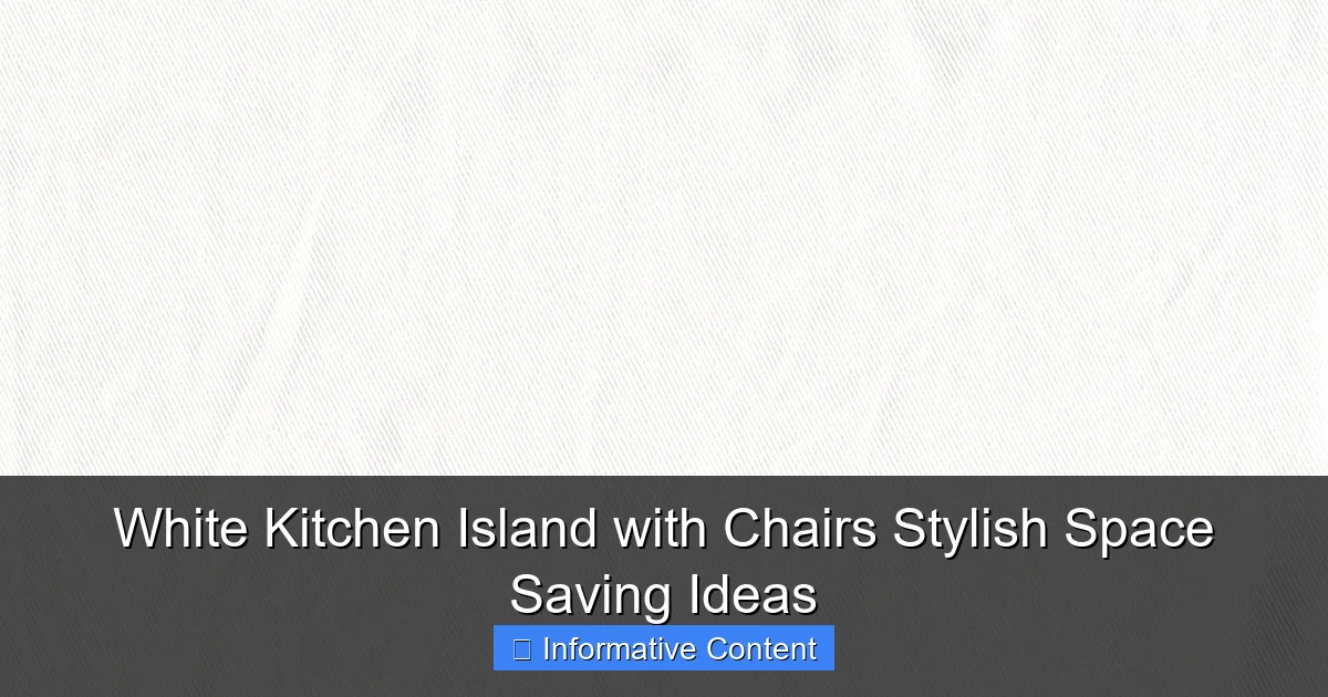 White Kitchen Island with Chairs Stylish Space Saving Ideas