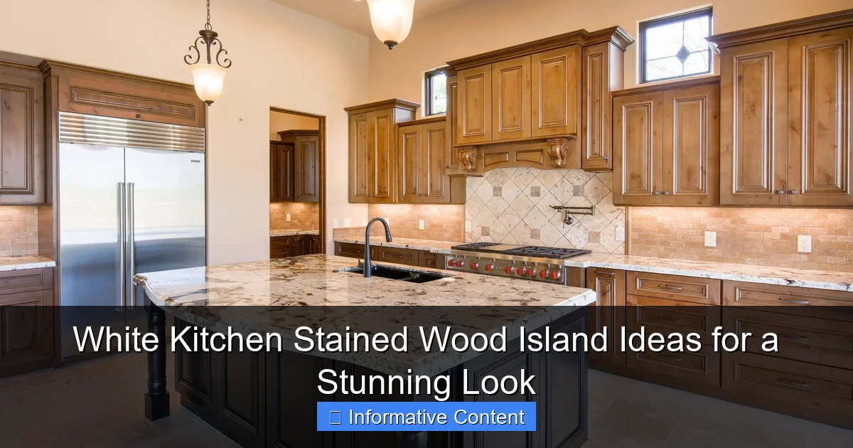 White Kitchen Stained Wood Island Ideas for a Stunning Look