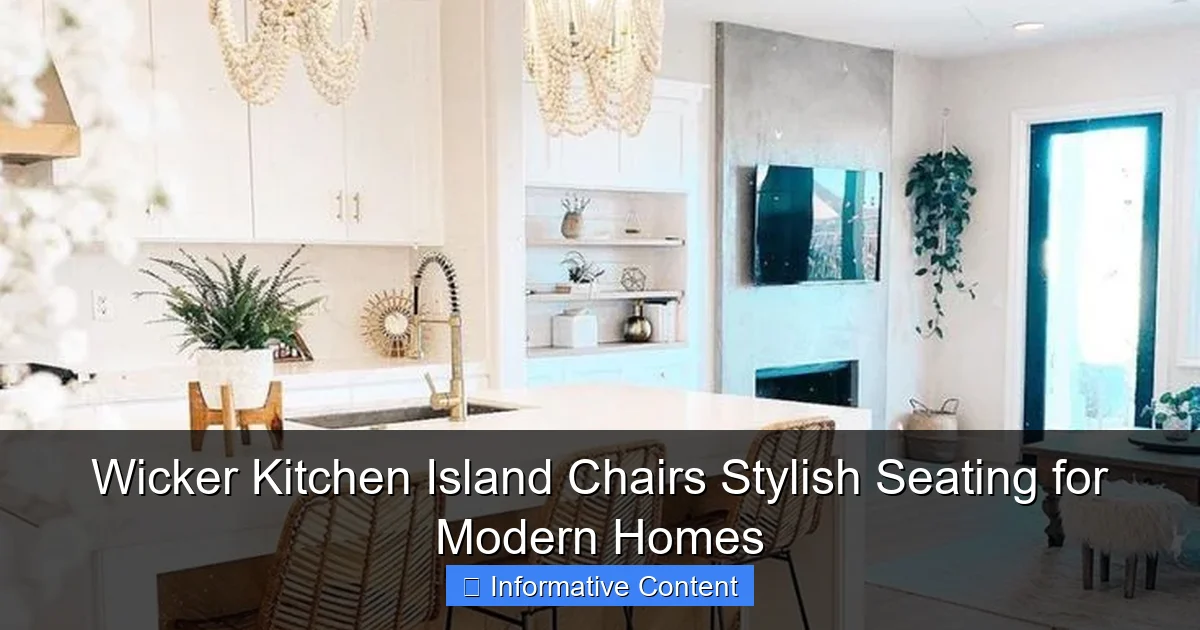Wicker Kitchen Island Chairs Stylish Seating for Modern Homes