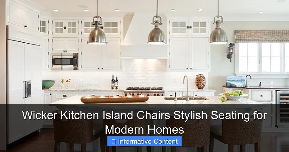 Wicker Kitchen Island Chairs Stylish Seating for Modern Homes