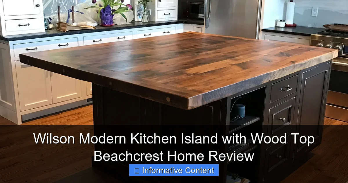 Wilson Modern Kitchen Island with Wood Top Beachcrest Home Review