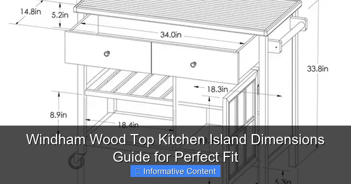 Windham Wood Top Kitchen Island Dimensions Guide for Perfect Fit
