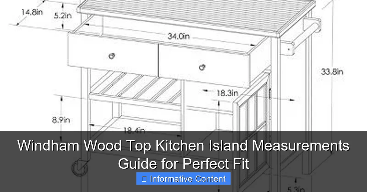 Windham Wood Top Kitchen Island Measurements Guide for Perfect Fit