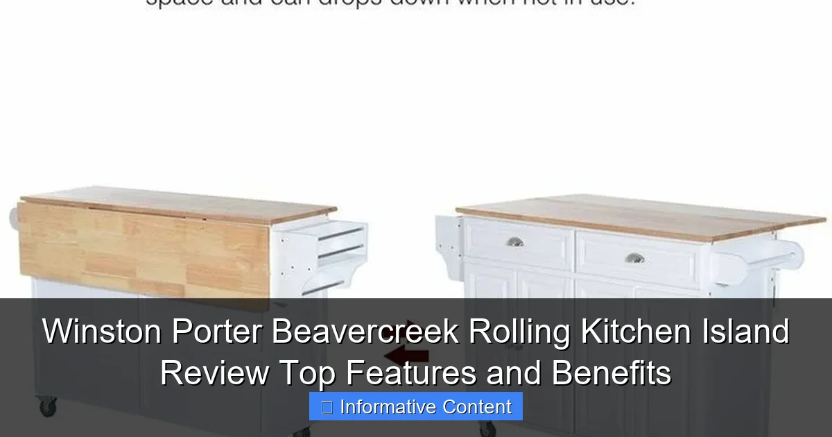 Winston Porter Beavercreek Rolling Kitchen Island Review Top Features and Benefits