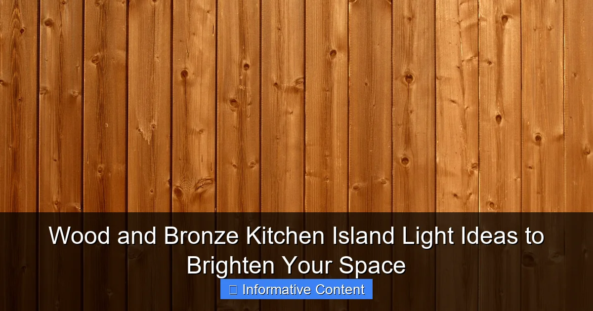 Wood and Bronze Kitchen Island Light Ideas to Brighten Your Space