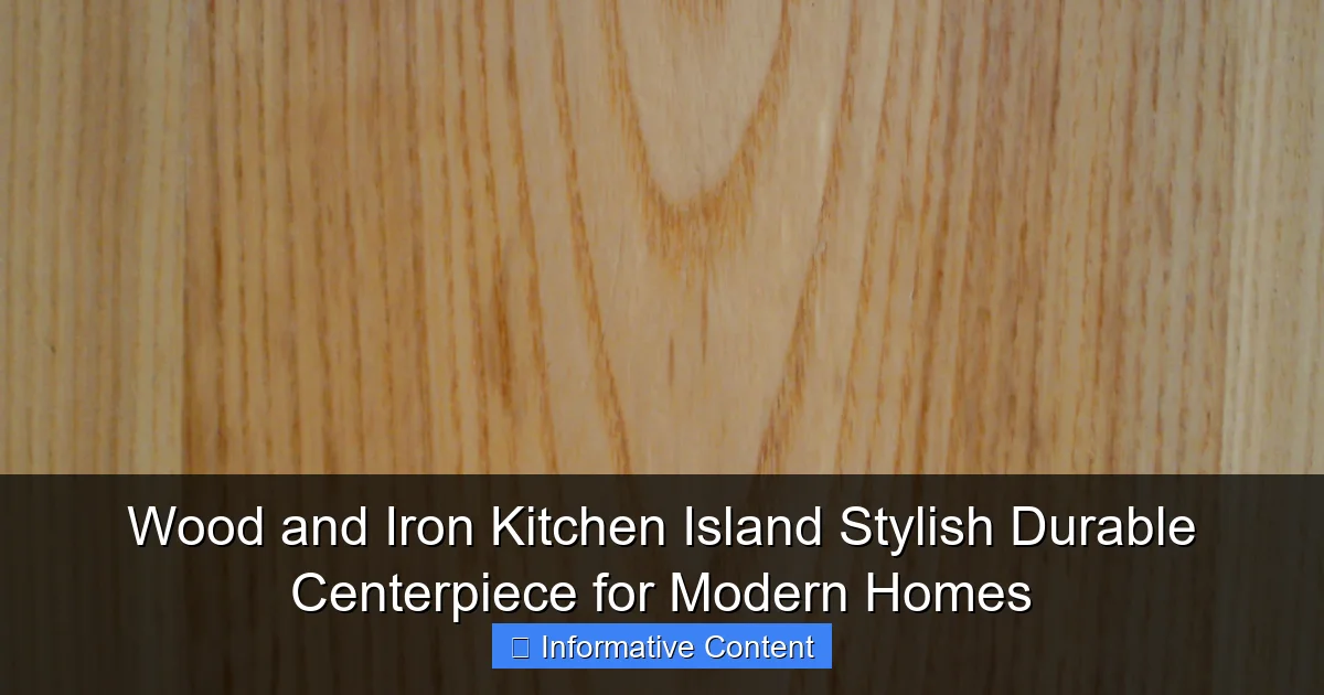Wood and Iron Kitchen Island Stylish Durable Centerpiece for Modern Homes