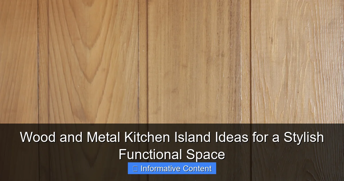 Wood and Metal Kitchen Island Ideas for a Stylish Functional Space