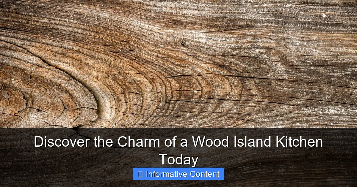 Discover the Charm of a Wood Island Kitchen Today