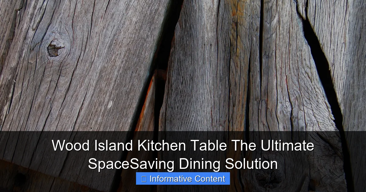 Wood Island Kitchen Table The Ultimate SpaceSaving Dining Solution