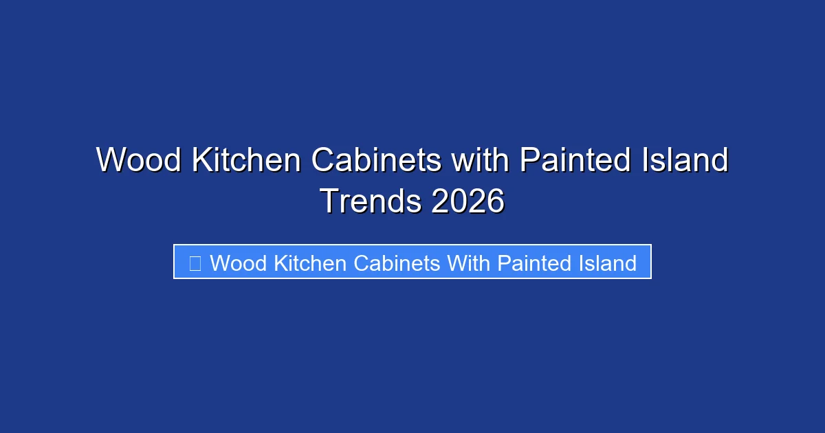 Wood Kitchen Cabinets with Painted Island Trends 2026