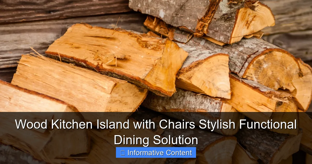 Wood Kitchen Island with Chairs Stylish Functional Dining Solution