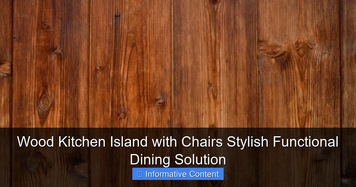 Wood Kitchen Island with Chairs Stylish Functional Dining Solution