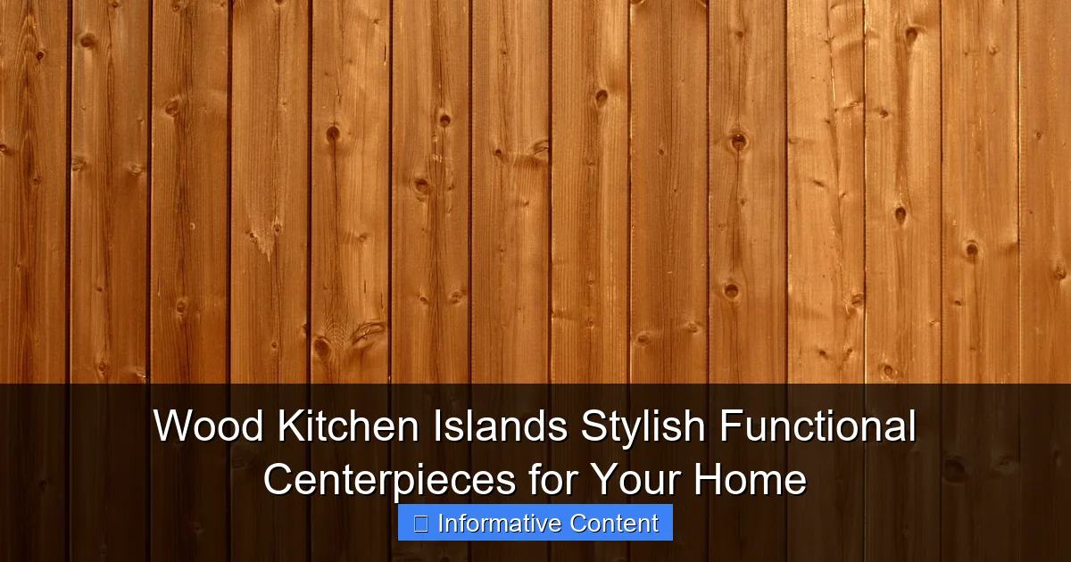 Wood Kitchen Islands Stylish Functional Centerpieces for Your Home