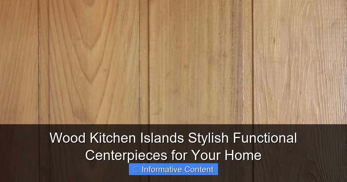 Wood Kitchen Islands Stylish Functional Centerpieces for Your Home