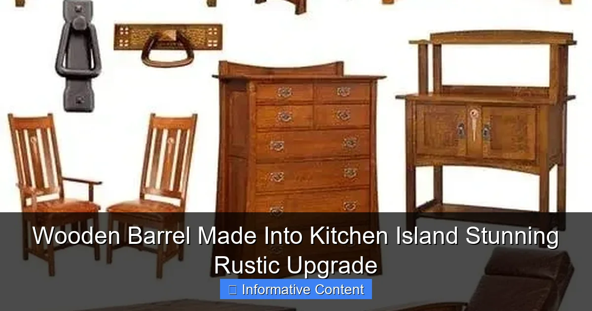 Wooden Barrel Made Into Kitchen Island Stunning Rustic Upgrade