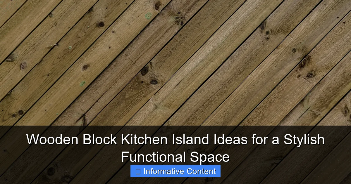 Wooden Block Kitchen Island Ideas for a Stylish Functional Space
