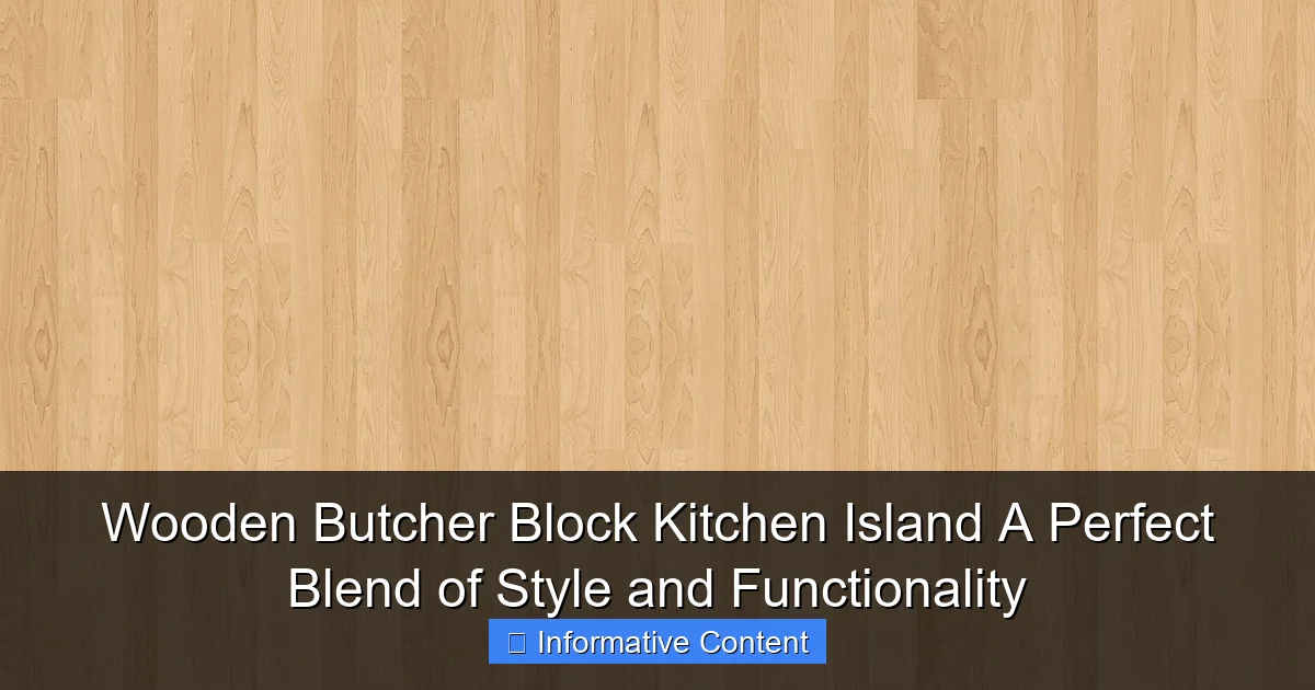 Wooden Butcher Block Kitchen Island A Perfect Blend of Style and Functionality