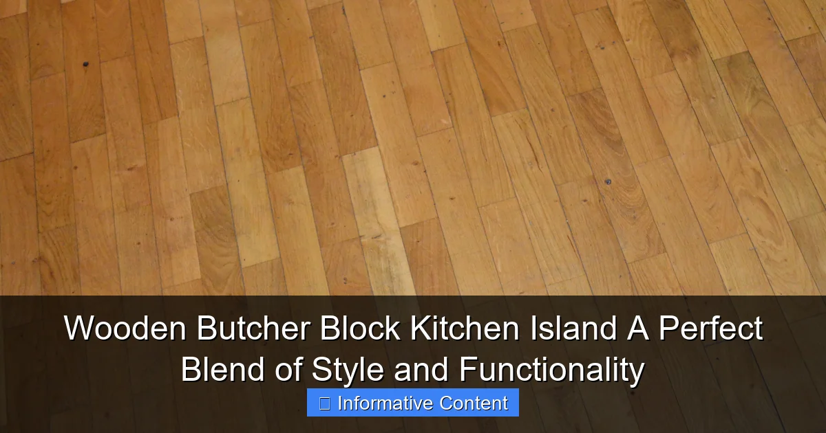 Wooden Butcher Block Kitchen Island A Perfect Blend of Style and Functionality
