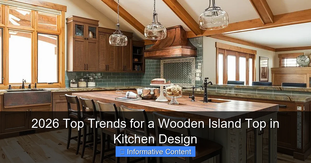2026 Top Trends for a Wooden Island Top in Kitchen Design