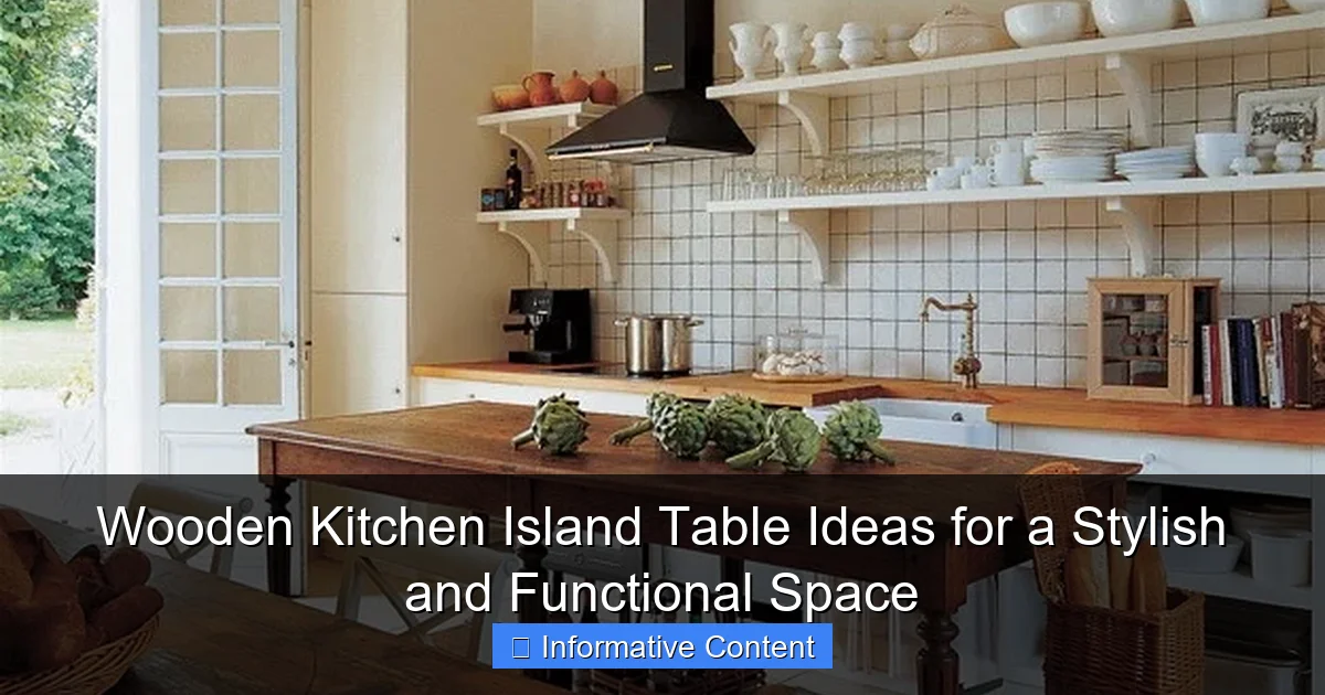 Wooden Kitchen Island Table Ideas for a Stylish and Functional Space