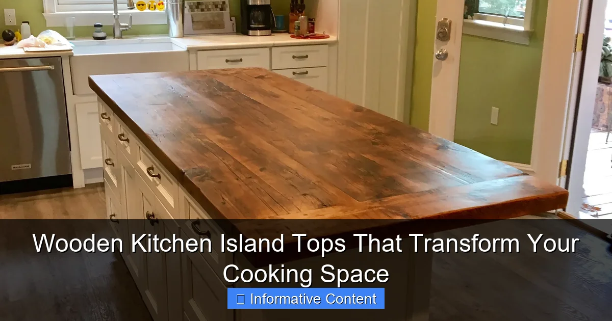Wooden Kitchen Island Tops That Transform Your Cooking Space
