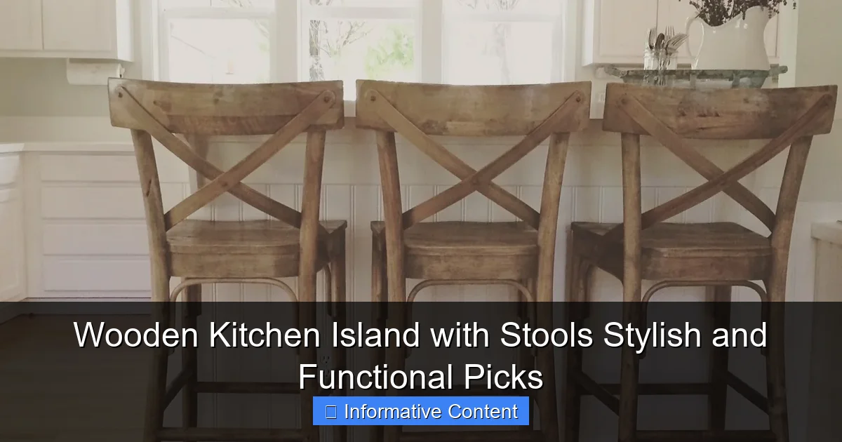 Wooden Kitchen Island with Stools Stylish and Functional Picks