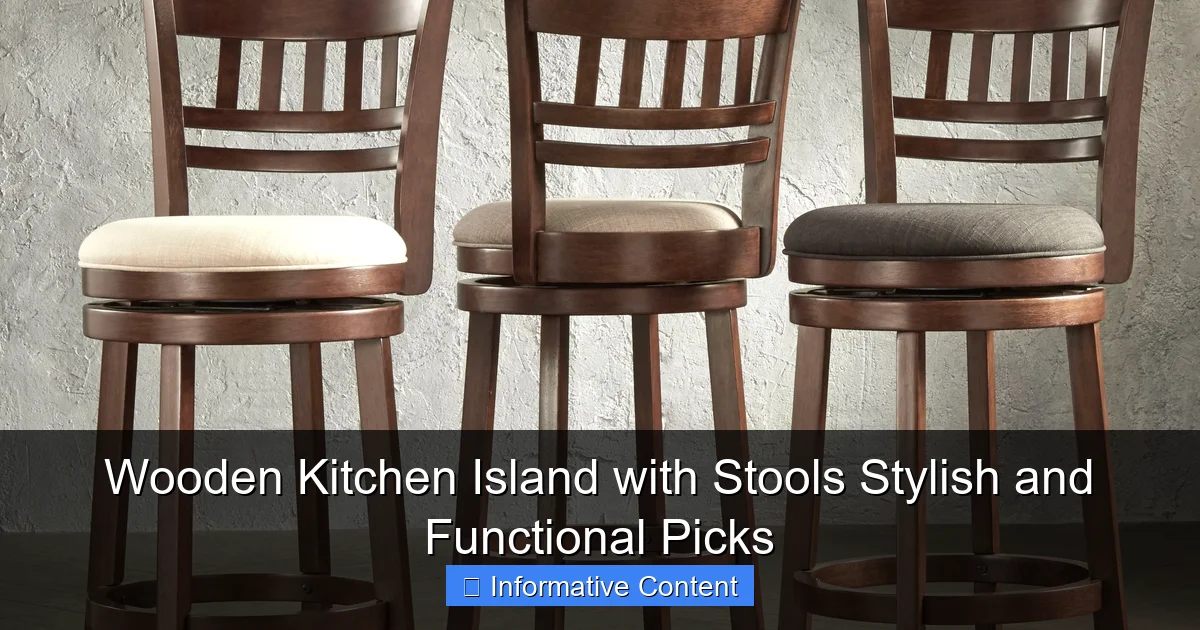 Wooden Kitchen Island with Stools Stylish and Functional Picks