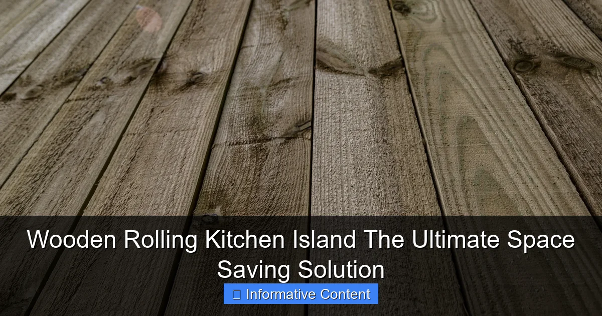 Wooden Rolling Kitchen Island The Ultimate Space Saving Solution