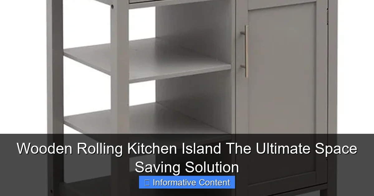 Wooden Rolling Kitchen Island The Ultimate Space Saving Solution