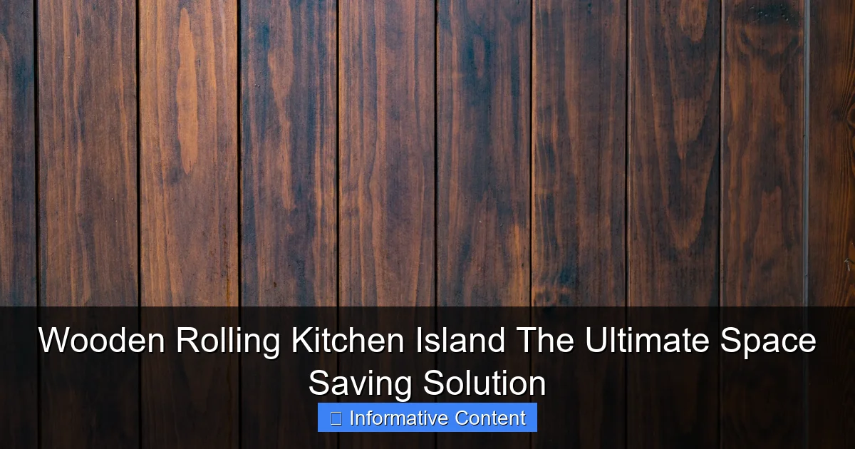 Wooden Rolling Kitchen Island The Ultimate Space Saving Solution